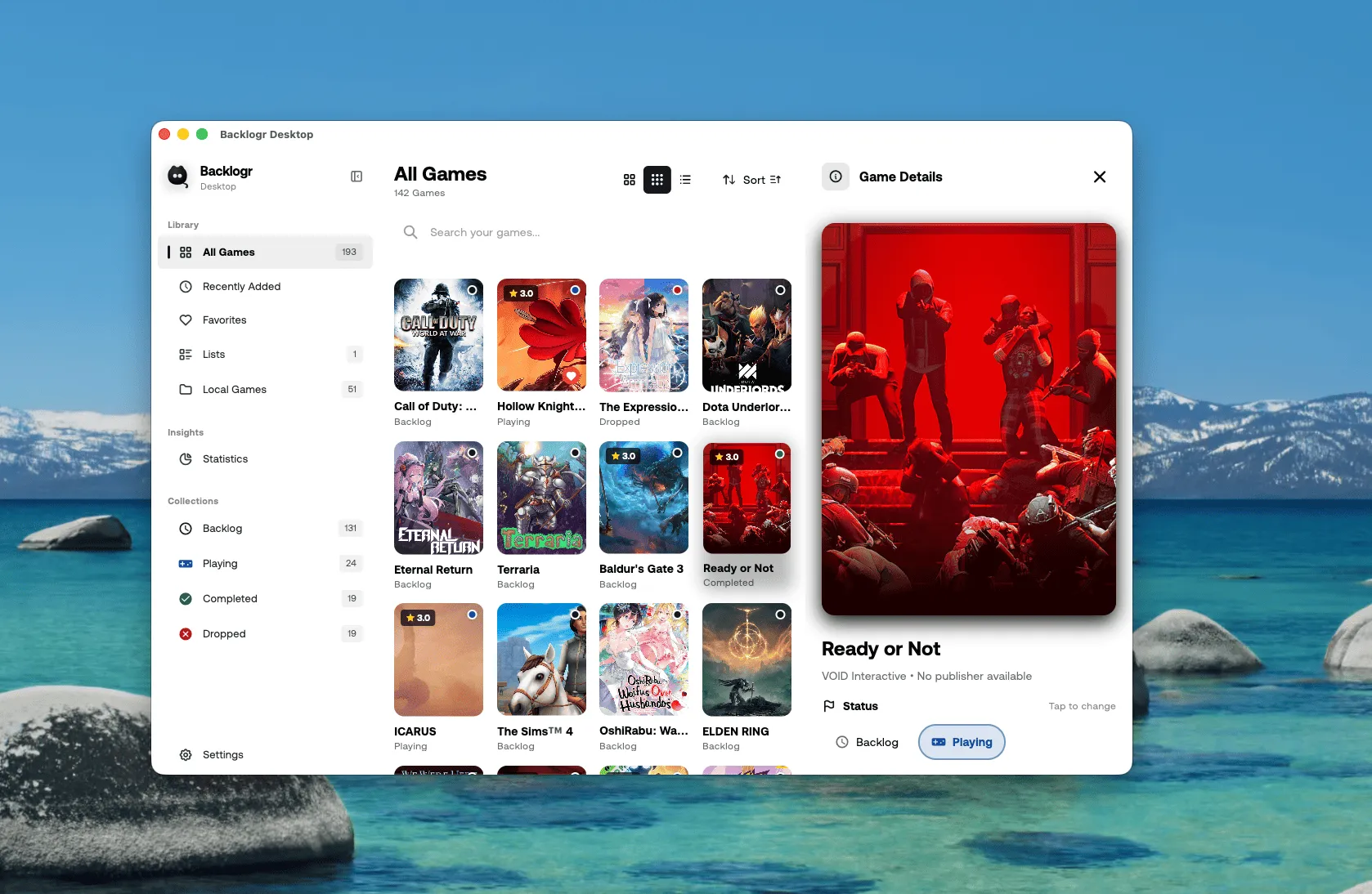 Backlogr for Desktop Screenshot